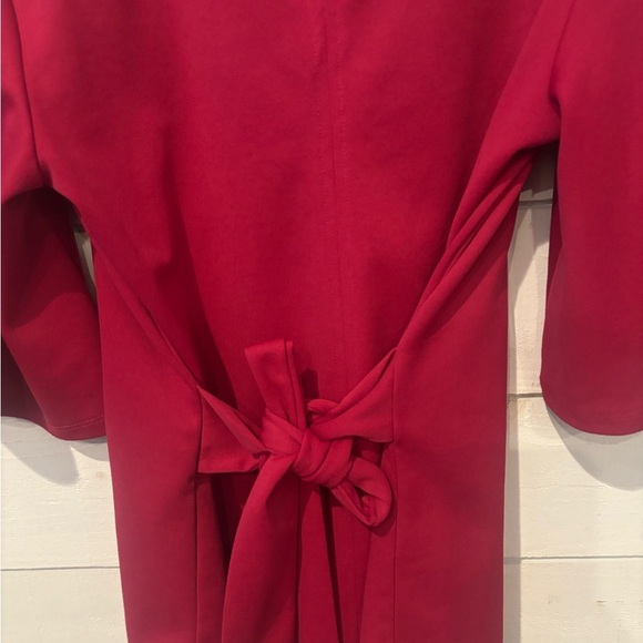 Ann Taylor Factory Dark Pink/Red with adjustable Tie Front /Back Blouse - Picture 8 of 14